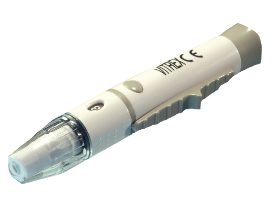 AUTOMATIC LANCET DEVICE, COMPACT EJECT, VARIABLE PENETRATION