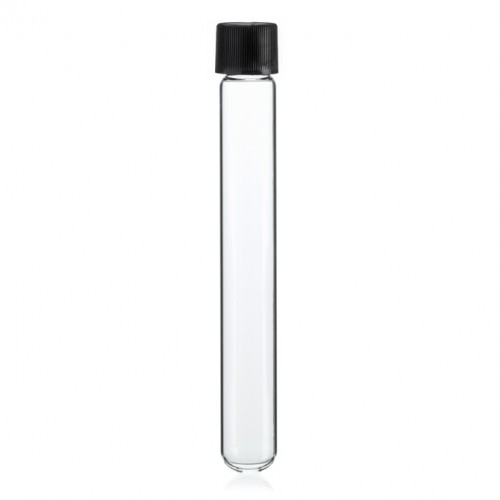 TEST TUBE, GLASS, SCREW CAP, ROUND BOTTOM, 30ML