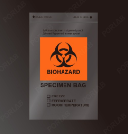 ZIPLOC BIOHAZARD SAMPLING BAG, 15X22.5 CM