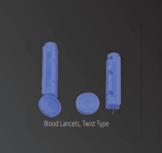 BLOOD LANCET, TWIST PEN TYPE, G28, STERILE