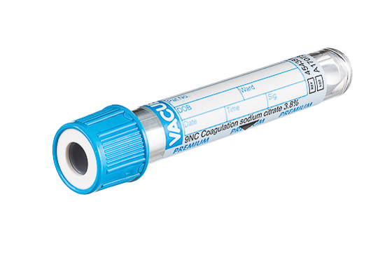 Vacuette Sodium Citrate 3.8% tube, premium cap, paper label, 2 ml