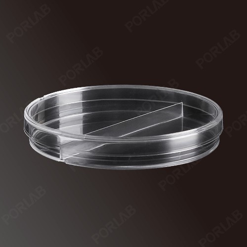 PETRI DISH, PS, 2-SECTORS (ROOMS), WITH VENTS, STERILE, Ø 90MM