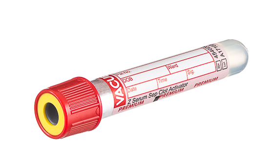 Vacuette Plain tube with gel, premium cap, paper label, 2.5ml