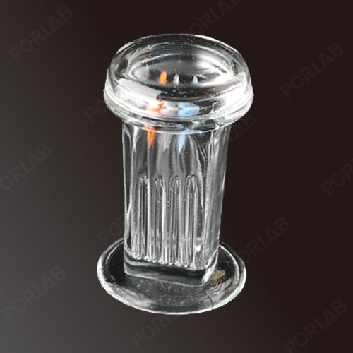STAINING JAR, GLASS, WITH COVER, 5 PLACE, COPLIN TYPE