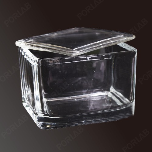 STAINING JAR, GLASS, WITH COVER, 20 PLACE