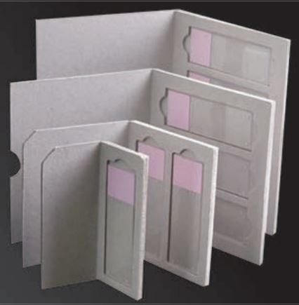 SLIDE MAILER CARBOARD, WITH LID AND DIVIDERS, FOR 4 SLIDE
