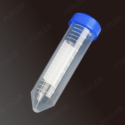 TEST TUBE, PP, GRADUATED, SCREW CAP, CONICAL BOTTOM, 50ML 