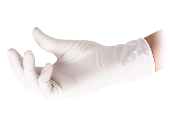 GLOVES LATEX, POWDER FREE, LARGE