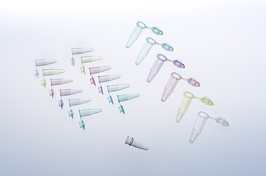 PCR MICROCENTERFUGE TUBE, PP, ATTACHED FROSTED CAP, 0.2 ML