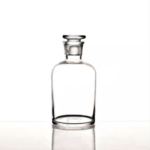 YCLAB 1000mL Reagent Bottle Screw Mouth with Blue Cap 1L Transparent Clear  Glass Medical Laboratory Chemistry Equipment