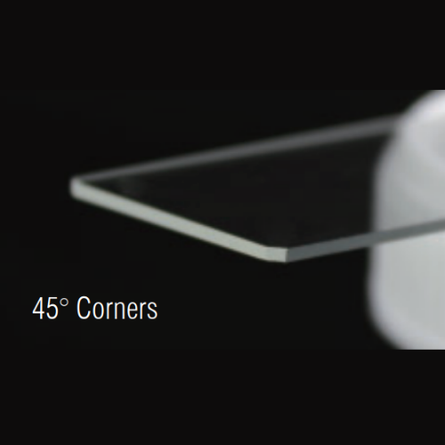 MICROSCOPE SLIDES PLAIN, GROUND EDGE, CORNERS 45°, GLASS, 25×75 mm