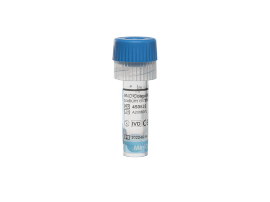 MiniCollect®  9NC Coagulation sodium citrate 3.2% Tube, Sterile, 1 ml