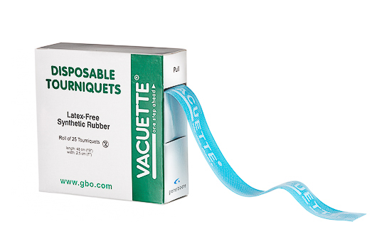 VACUETTE® DISPOSABLE TOURNIQUET, LATEX-FREE, SYNTHETIC RUBBER