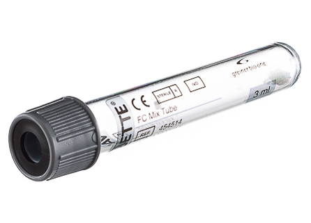 Vacuette FC Mix tube, non-ridged cap, transparent label, 3ml