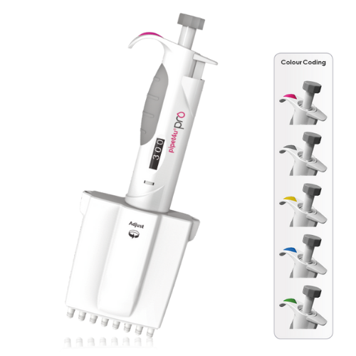 AUTOMATIC PIPETTE, 8-CHANNELS, VARIABLE VOLUME 0.5-10UL, PIPET4U® PRO MODEL