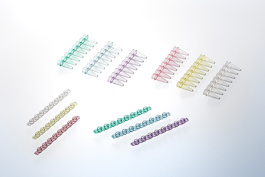 PCR 8-TUBE STRIPS, PP, WITHOUT CAP, NATURAL, 0.2 ML