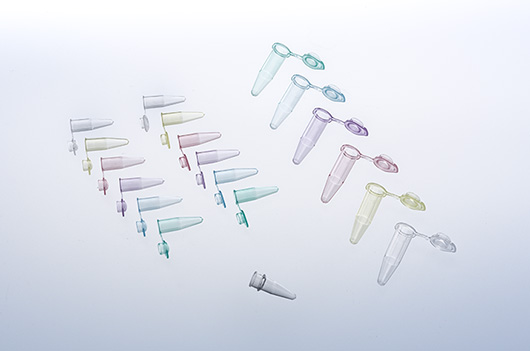 PCR TUBE, PP, ASSORTED, ATTACHED FROSTED CAP, 0.2 ML