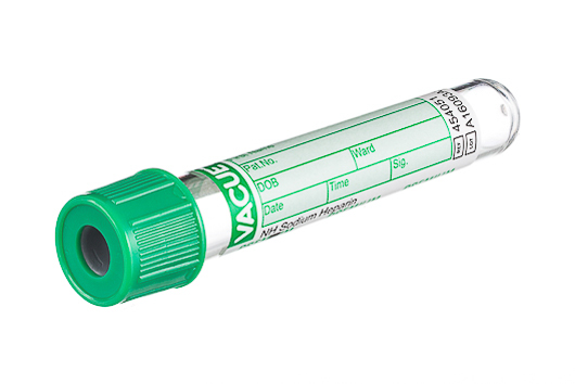VACUETTE® TUBE NH Sodium Heparin, 13x75 green cap-green ring, PREMIUM, 4 ML