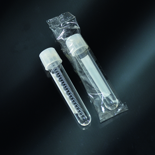 CULTURE TUBES, PS, GRADUATED, TWO-POSITIONS CLOSURE CAP, ROUND BOTTOM, STERILE, 15 ML