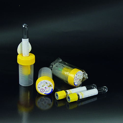 URINE CONTAINERS, FOR VACUUM TUBES, PP, GRADATED, YELLOW SCREW CAP, IND. WRAPPED, STERILE, 60 ML