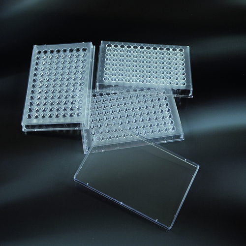 MICROTITER PLATE, 96 WELL, PS, FLAT BOTTOM, STERILE