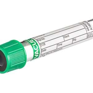 VACUETTE® TUBE 4 ml LH Lithium Heparin, 13x75 green cap-black ring, non-ridged