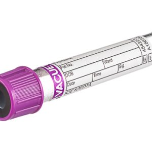 VACUETTE® TUBE 4.5 ml K3E K3EDTA, 13x75 lavender cap-black ring, non-ridged