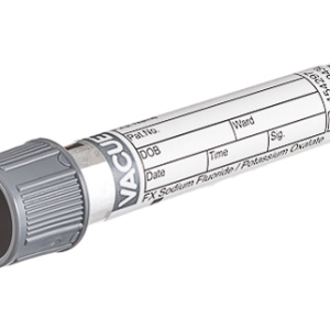 Vacuette FX Sodium Fluoride/ Potassium Oxalate tube, non-ridged cap, paper label, 4 ml