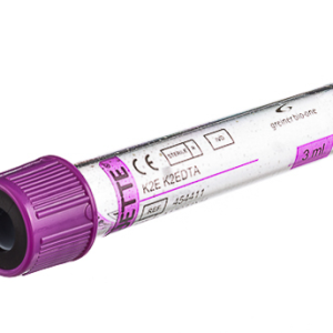 Vacuette EDTA Tube K2E, non-ridged cap, transparent label, 3 ml