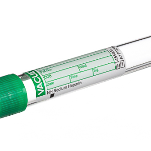 Vacuette NH Sodium Heparin, non-ridged cap, paper label, 9 ml