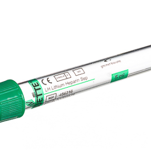 VACUETTE LH Lithium Heparin separator, non-ridged, transparent label, 5 ml