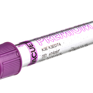 Vacuette EDTA Tube K3E, premium cap, transparent label, 2 ml