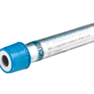 Vacuette Sodium Citrate 3.2 % tube, premium cap, transparent label, 2 ml