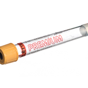 Vacuette Plain tube with gel, premium cap, transparent label, 5 ml