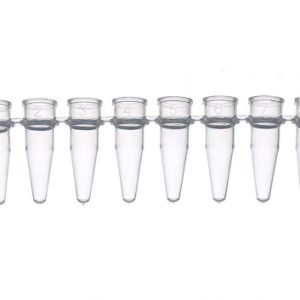 PCR 8-TUBE STRIPS, PP, WITHOUT CAP, NATURAL, 0.2 ML